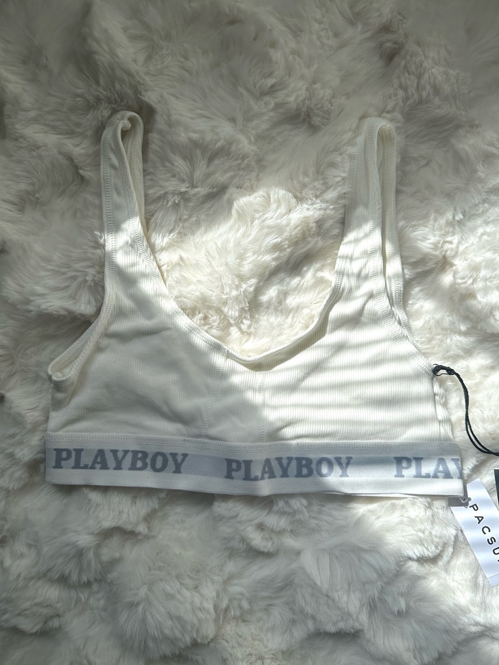 NWT PLAYBOY Logo Bralette with Band